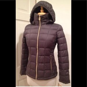 Michael Kors packable down puffer jacket smoke XS
